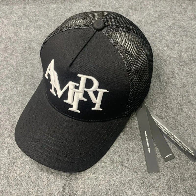 Amiri Baseball Cap White Logo — A12