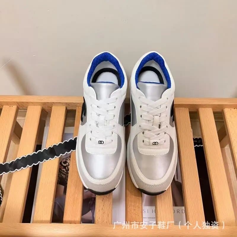 Chanel Sneaker Black Mesh Suede — 22