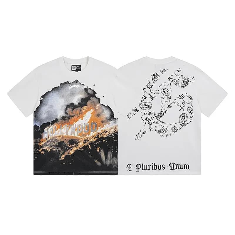 Gallery Dept. Graphic Tee Hollywood Fire Print