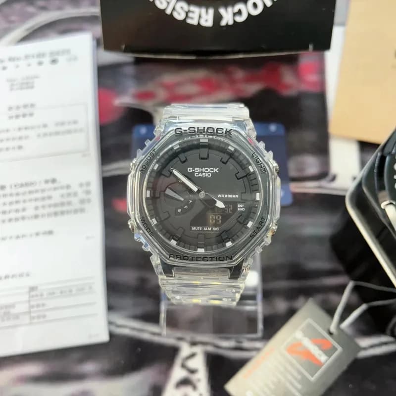 Casio G-Shock GA-2100 Clear Case Black Dial