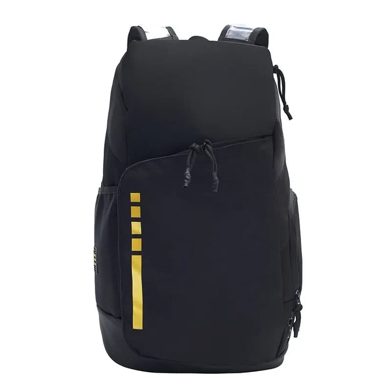Jordan Backpack Black with Gold Jumpman Stripe