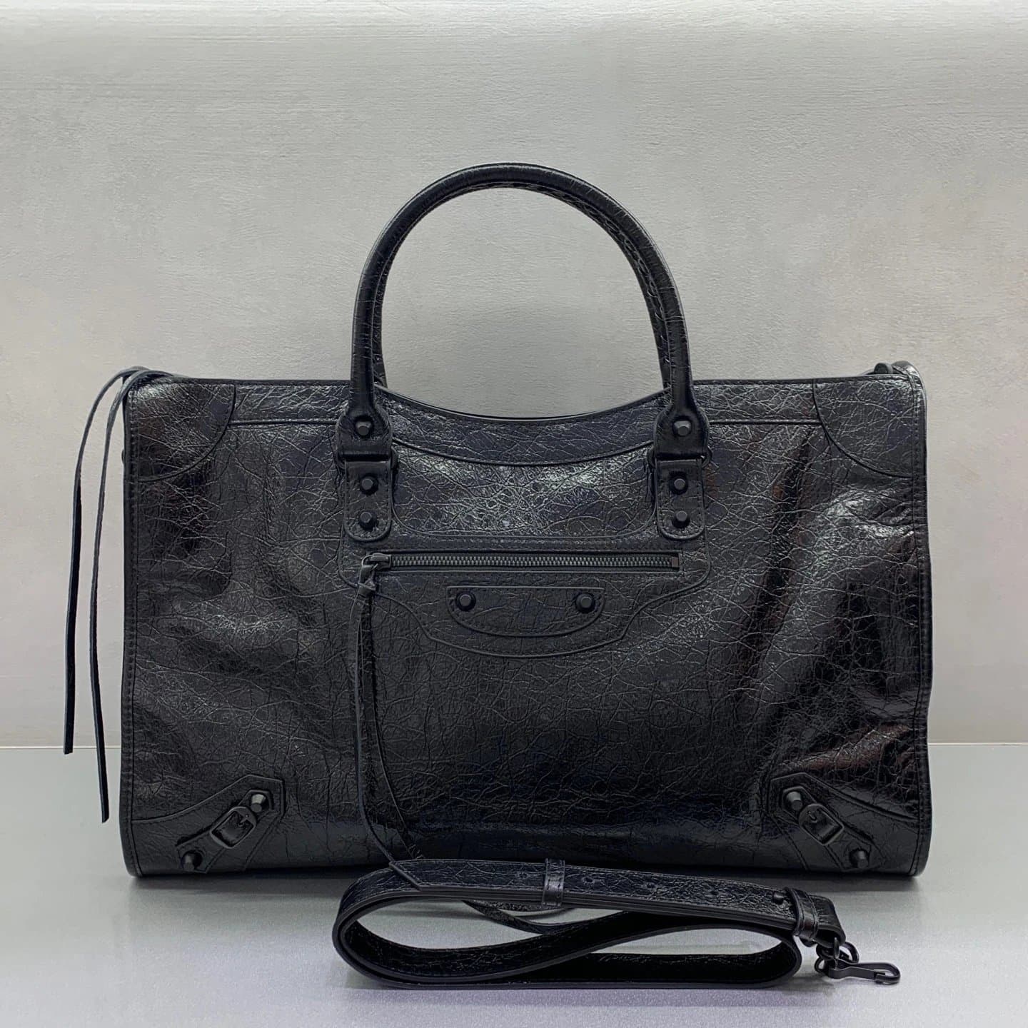 Balenciaga City Bag Crinkled Leather