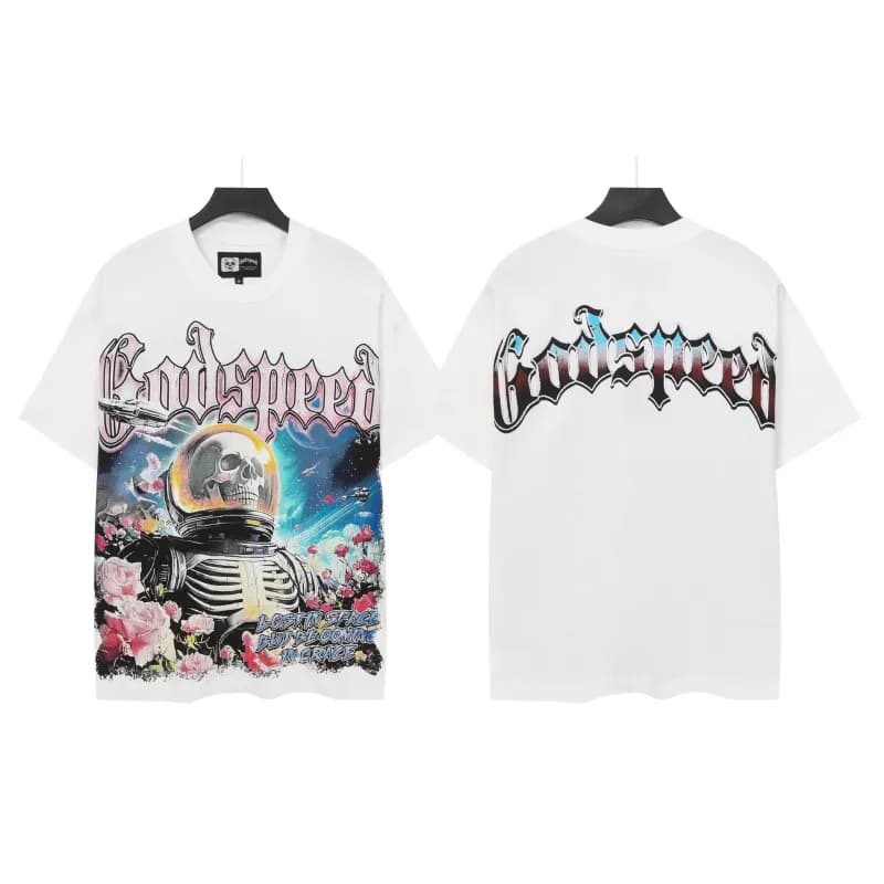 Godspeed Graphic Tee Astronaut Skull Print