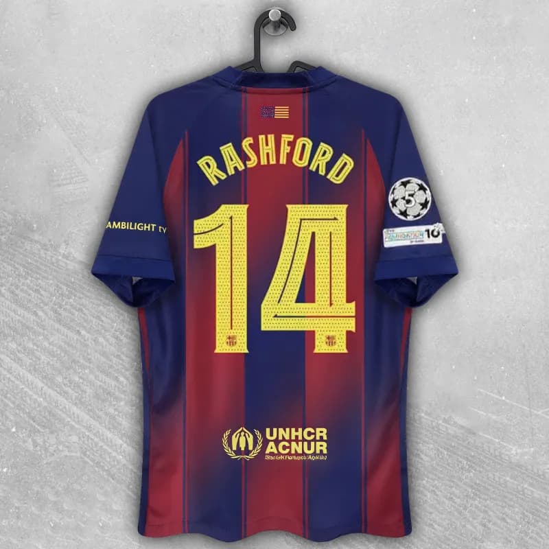 MLB Player Jersey Rashford 14 — 2526巴萨主场#14欧冠