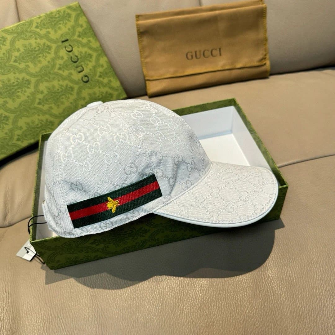 Gucci Baseball Cap GG Jacquard with Web Stripe