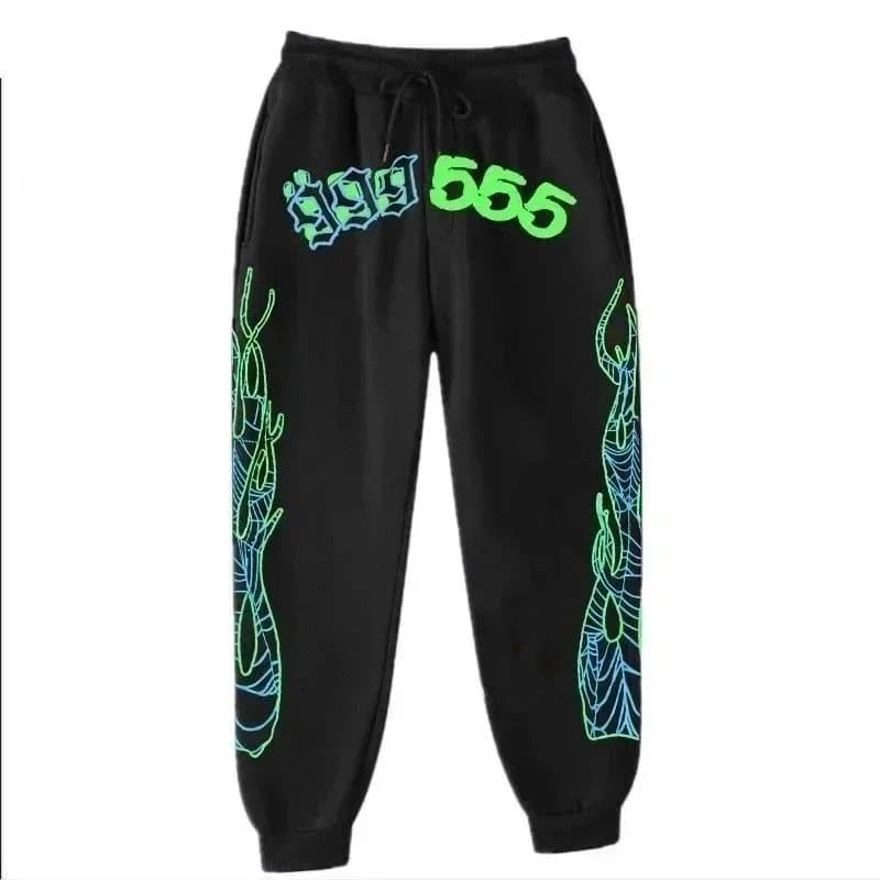 Sp5der Jogger Spider Logo — 7黑色绿*Top quality