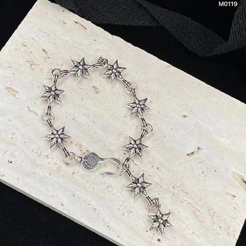 Chrome Hearts Dagger Charm Bracelet Flower Link — 3