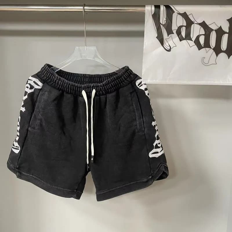 Hellstar Gothic Script Shorts Bone Print