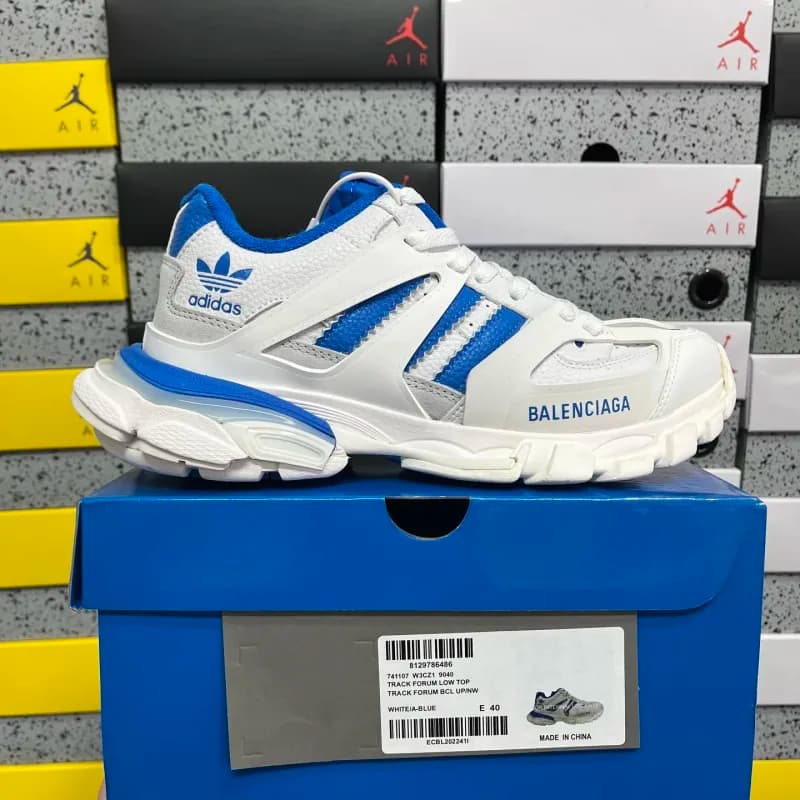 Adidas × Balenciaga Track Forum Low Top White/Blue