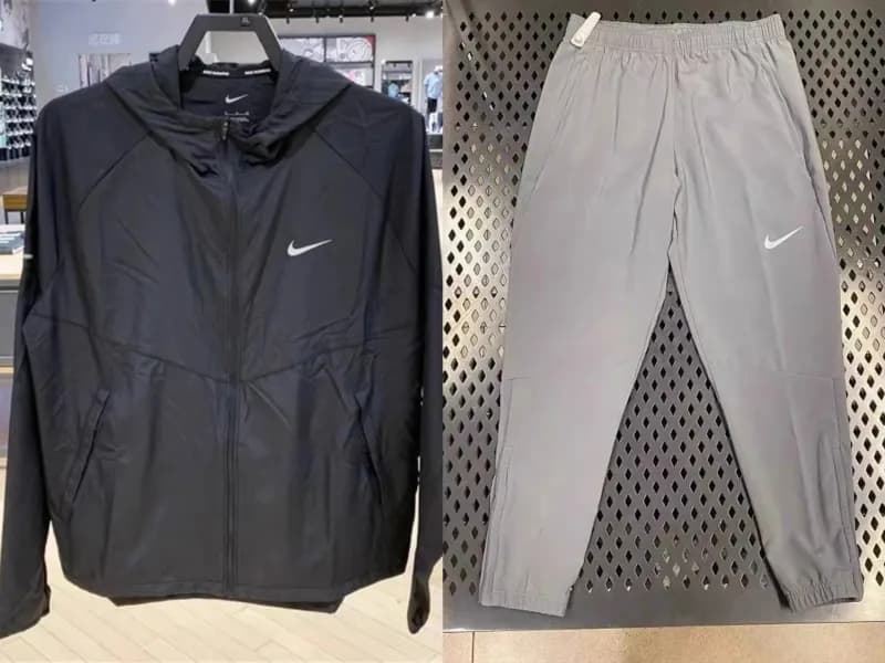 Nike Windrunner Jacket & Joggers Black/Grey