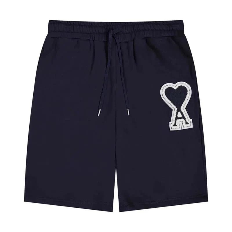 Maison Kitsuné Heart Logo Shorts Heather Grey — 020120021-黑色