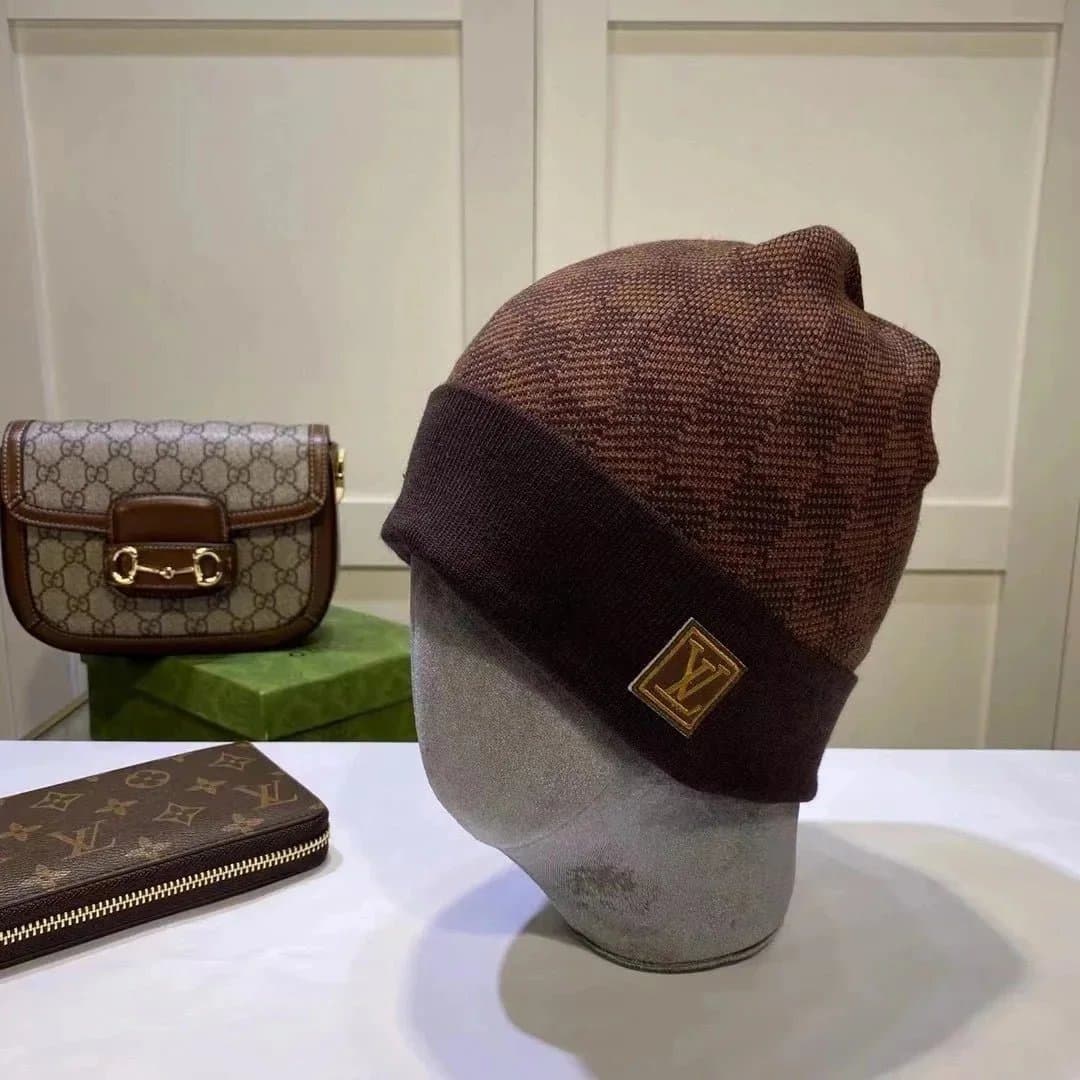 Louis Vuitton Knit Beanie Monogram Pattern