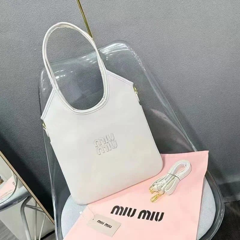 Miu Miu Mini Tote Crystal Logo