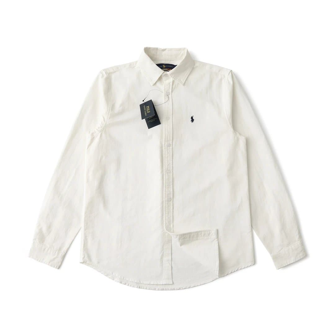 Polo Ralph Lauren Long-Sleeve Polo Shirt Classic Fit — 342892白色