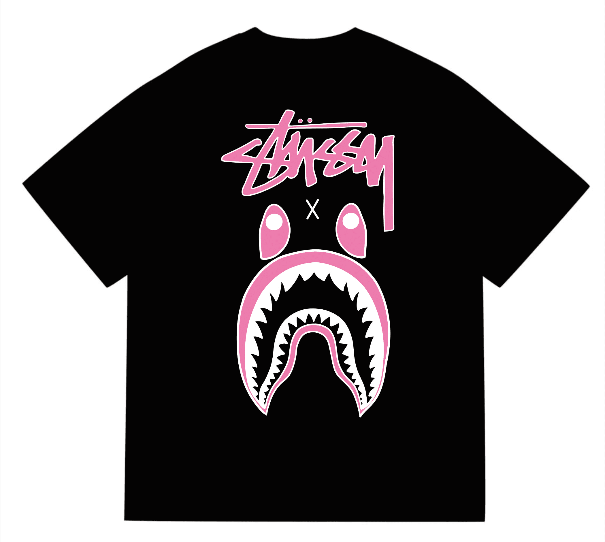 Stüssy Graphic Tee Bape Shark x Stussy