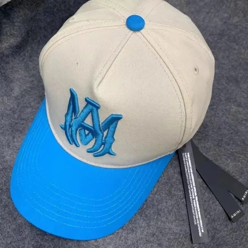Amiri Snapback Cap Two-Tone Logo Embroidery