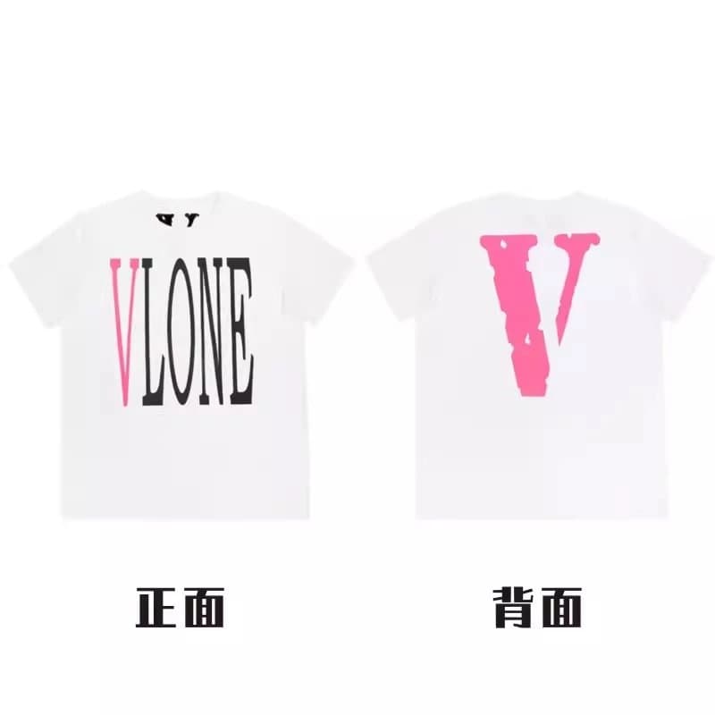 Palm Angels × Off-White Graphic Tee V Logo Print — 白色-粉V
