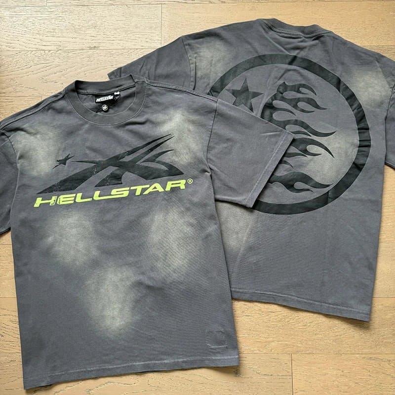 Hellstar Graphic Tee Abstract Skull Print — 695#