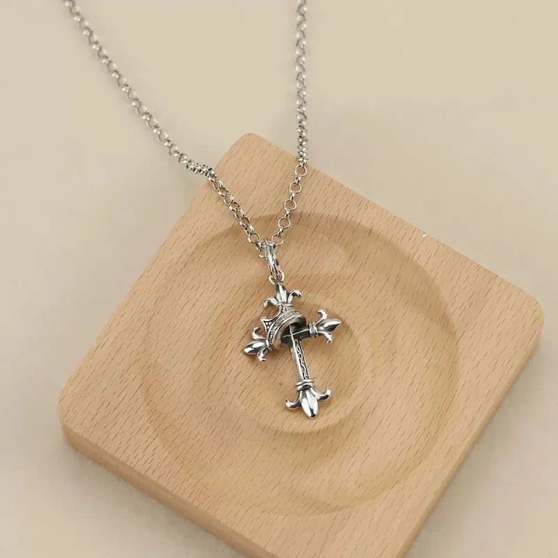 Chrome Hearts Cross Pendant Fleur-de-Lis