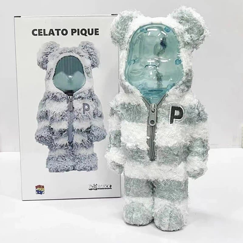 Be@rbrick Bearbrick Chrome — Blue Pajama Bear