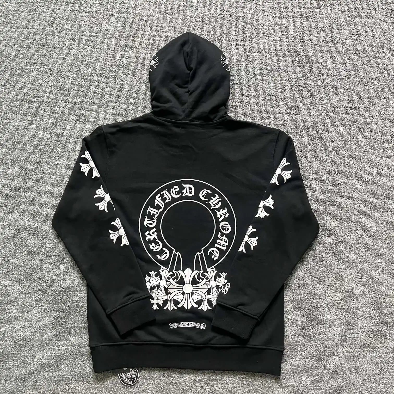 Chrome Hearts Hooded Sweatshirt Certified Chrome Cross Print