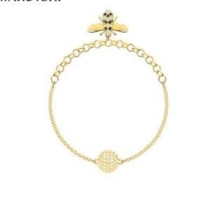 Swarovski Crystal Bracelet Pave Crystal — 磁吸金色蜜蜂手链