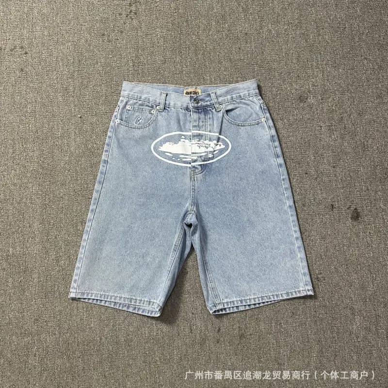 Denim Tears Denim Shorts Cloud Print