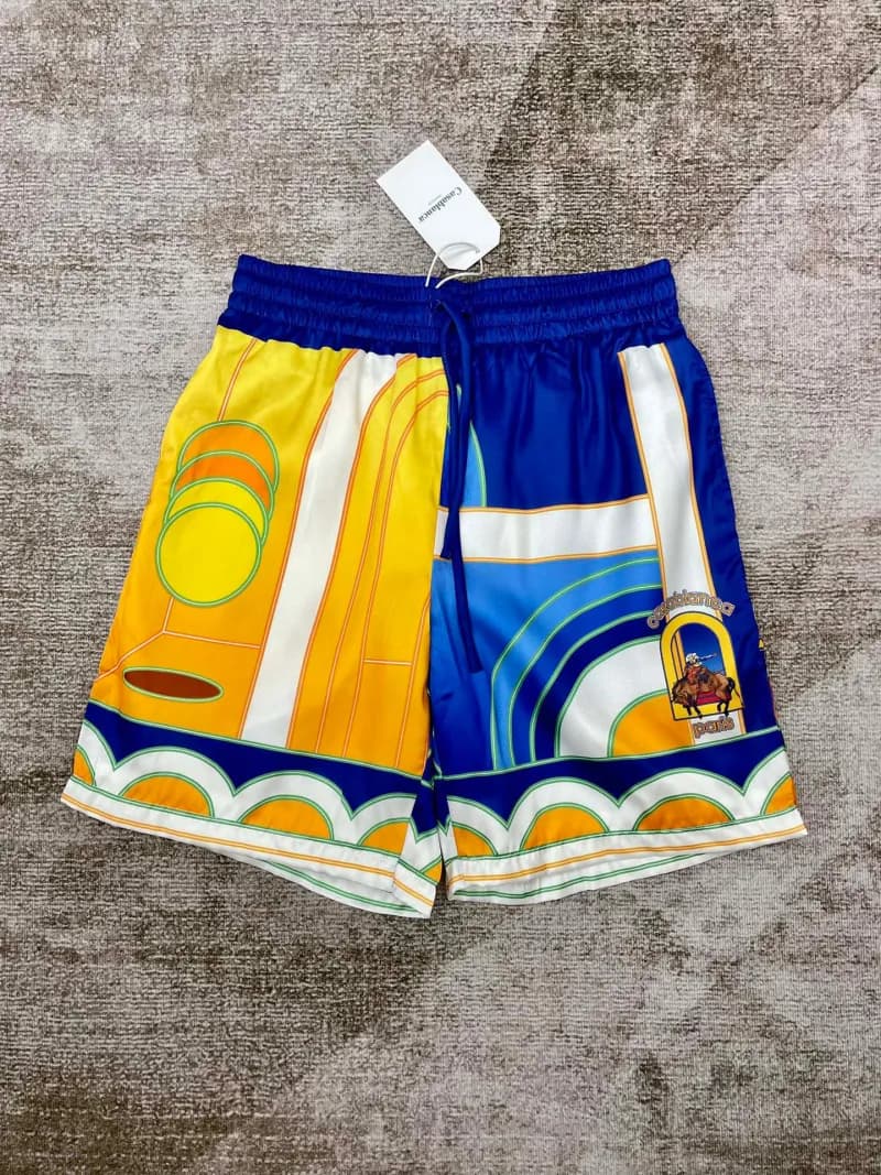Casablanca Printed Swim Shorts Paris Arch Graphic