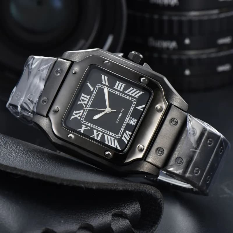 Santos de Cartier Black Dial Steel