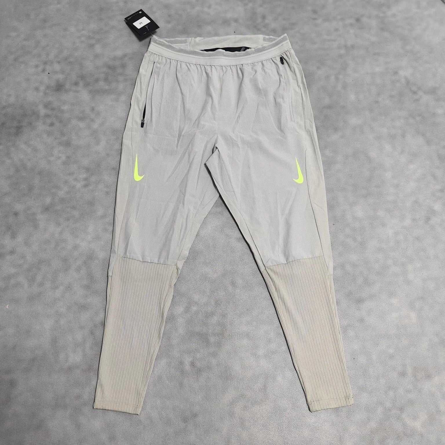 Nike Tech Pack Joggers Light Grey with Volt Swoosh