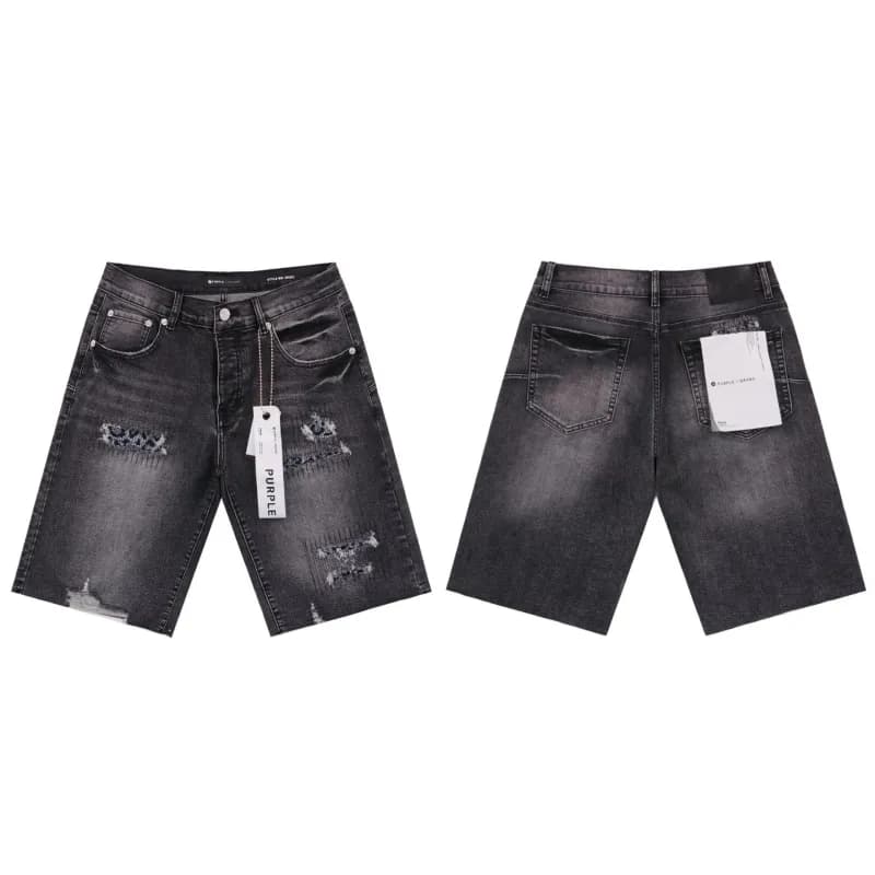 Amiri Denim Shorts Paint Splatter — 8662烟灰
