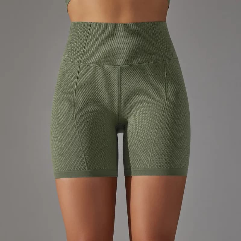 Lululemon Sports Bra Textured Performance — 6621 shorts-Army Green