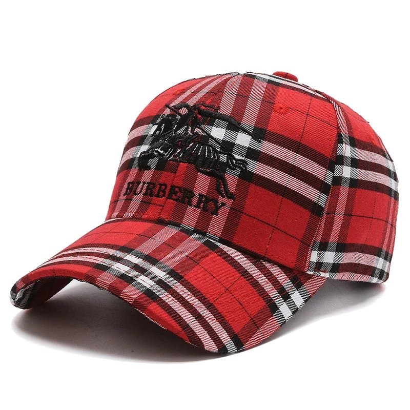 Burberry Baseball Cap Monogram Trim — 823# 红色