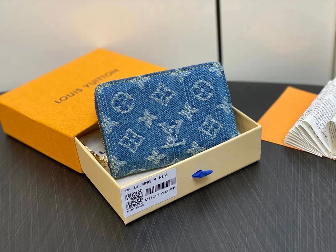 Louis Vuitton Zip Around Wallet Denim Monogram