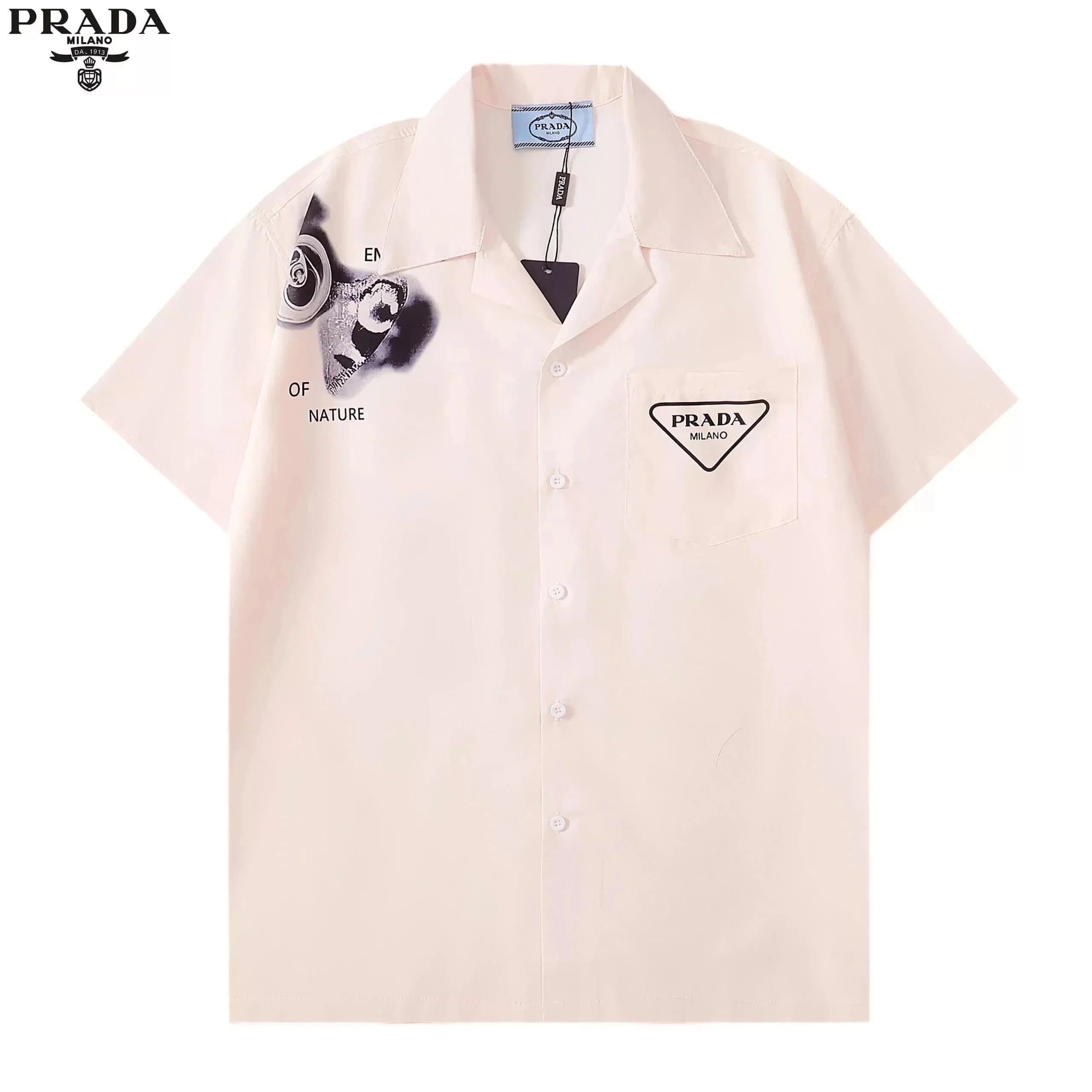 Prada Floral Print Shirt Daisy Pattern — 010204033