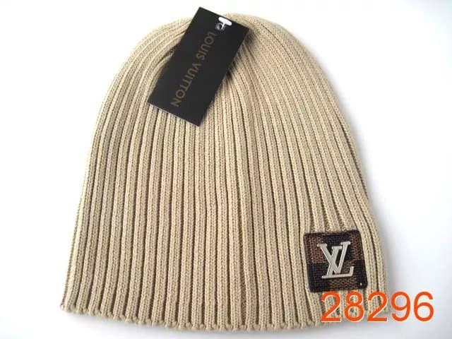 Louis Vuitton Ribbed Knit Beanie Monogram Patch