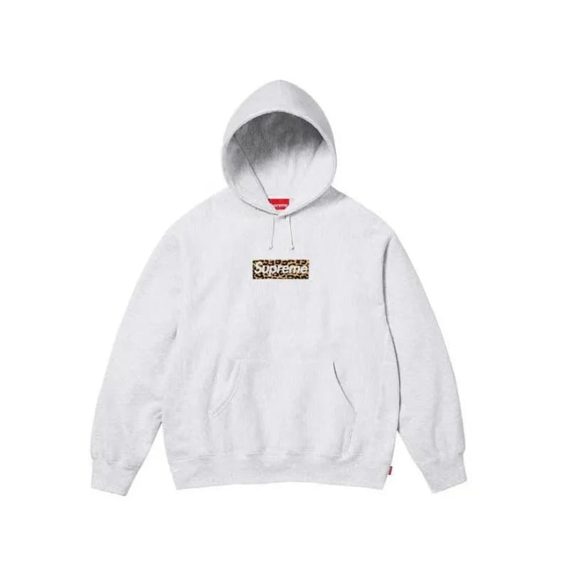 Supreme Box Logo Hooded Sweatshirt Vertical Logo — E570 灰色
