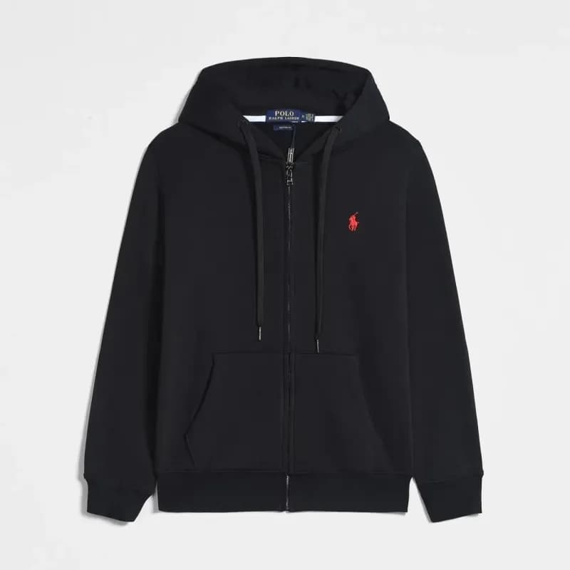 Polo Ralph Lauren Puffer Jacket Classic Fit — Hoodies black (red logo) zipper