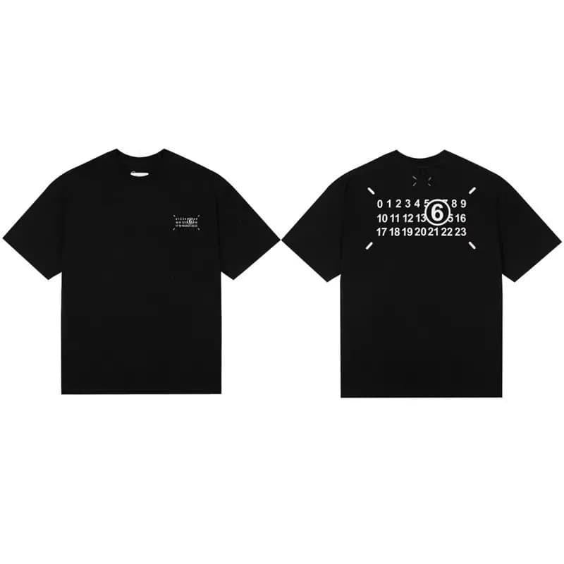 Maison Margiela Numbered Patch Tee Black Patch Print — 黑色45