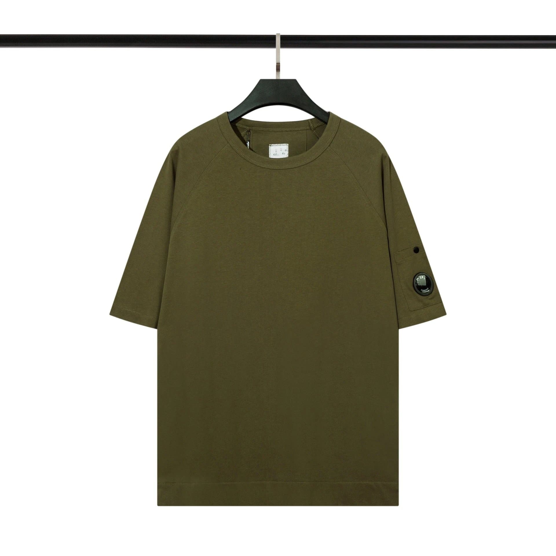 Chrome Hearts Hooded Sweatshirt Olive with Logo Patch — 短袖283军绿
