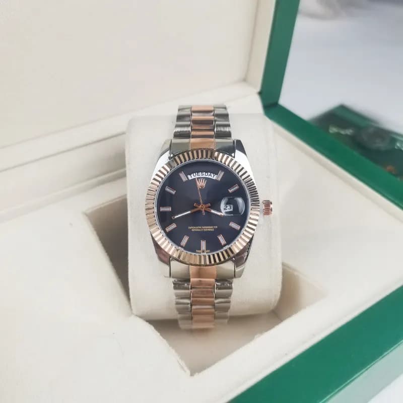 Rolex Day-Date Two-Tone — Log week calendar rose black