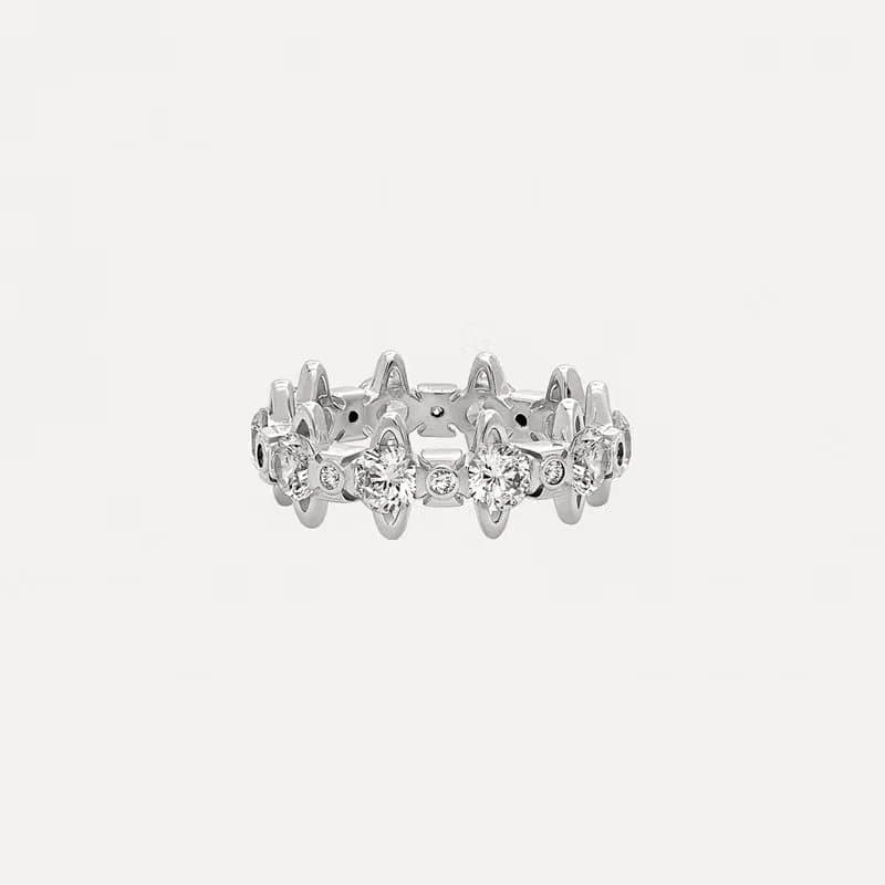 Van Cleef & Arpels Alhambra Ring White Gold with Diamonds