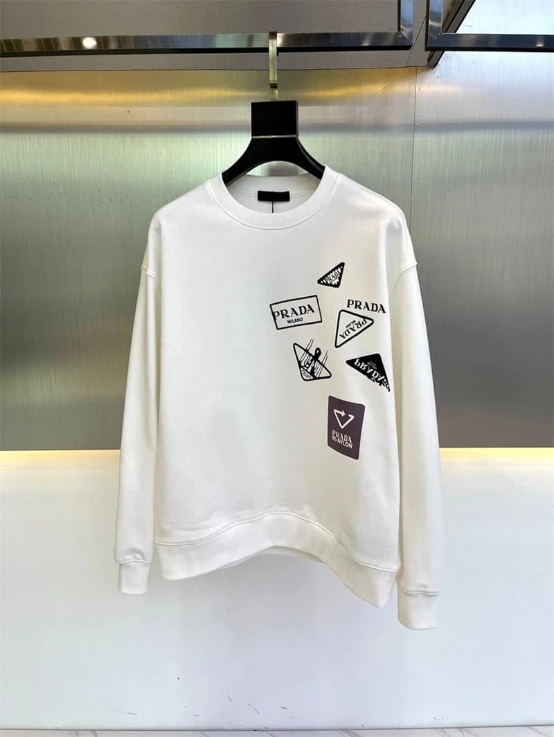 Prada Cotton Sweatshirt Mini Triangle Logo — 18