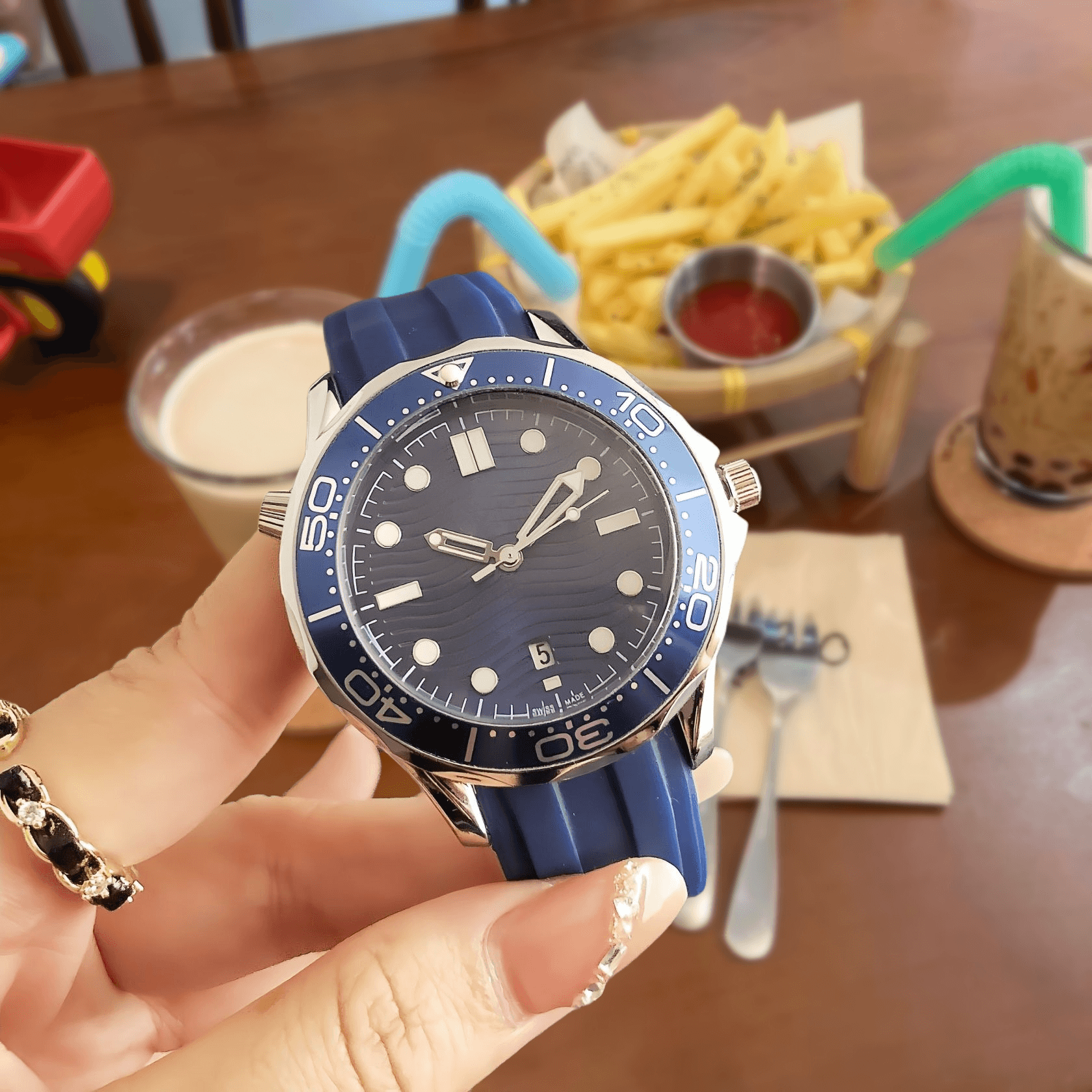 Omega Seamaster Diver 300M Blue Wave Dial