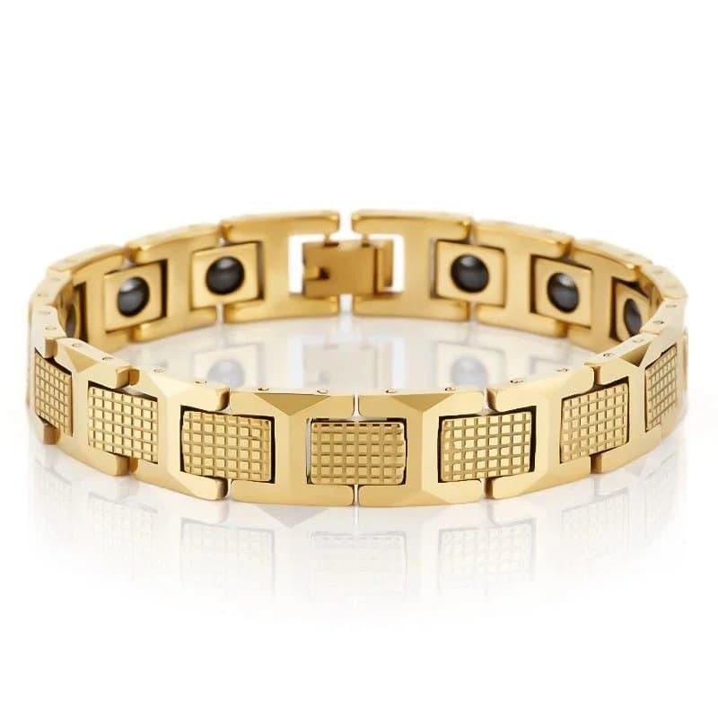 Louis Vuitton Bracelet Monogram Canvas Cord — 21cm · 金色（黑胆石