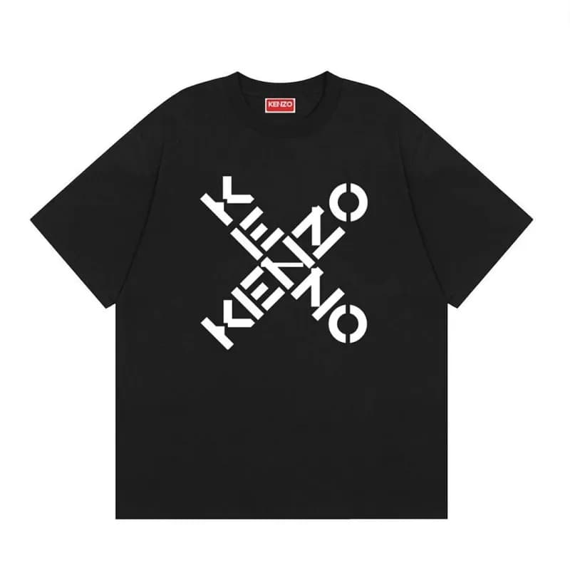 Kenzo Graphic T-Shirt Scribble Flower — K101黑色