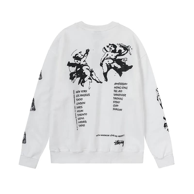 Stüssy Hooded Sweatshirt Tie-Dye — 608 white