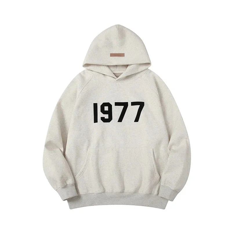 Fear of God Essentials Logo Hoodie Essentials — 1977卫衣白灰色