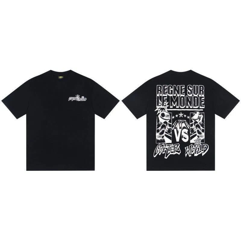 Corteiz Graphic Tee Crystal Script Logo — C205黑色