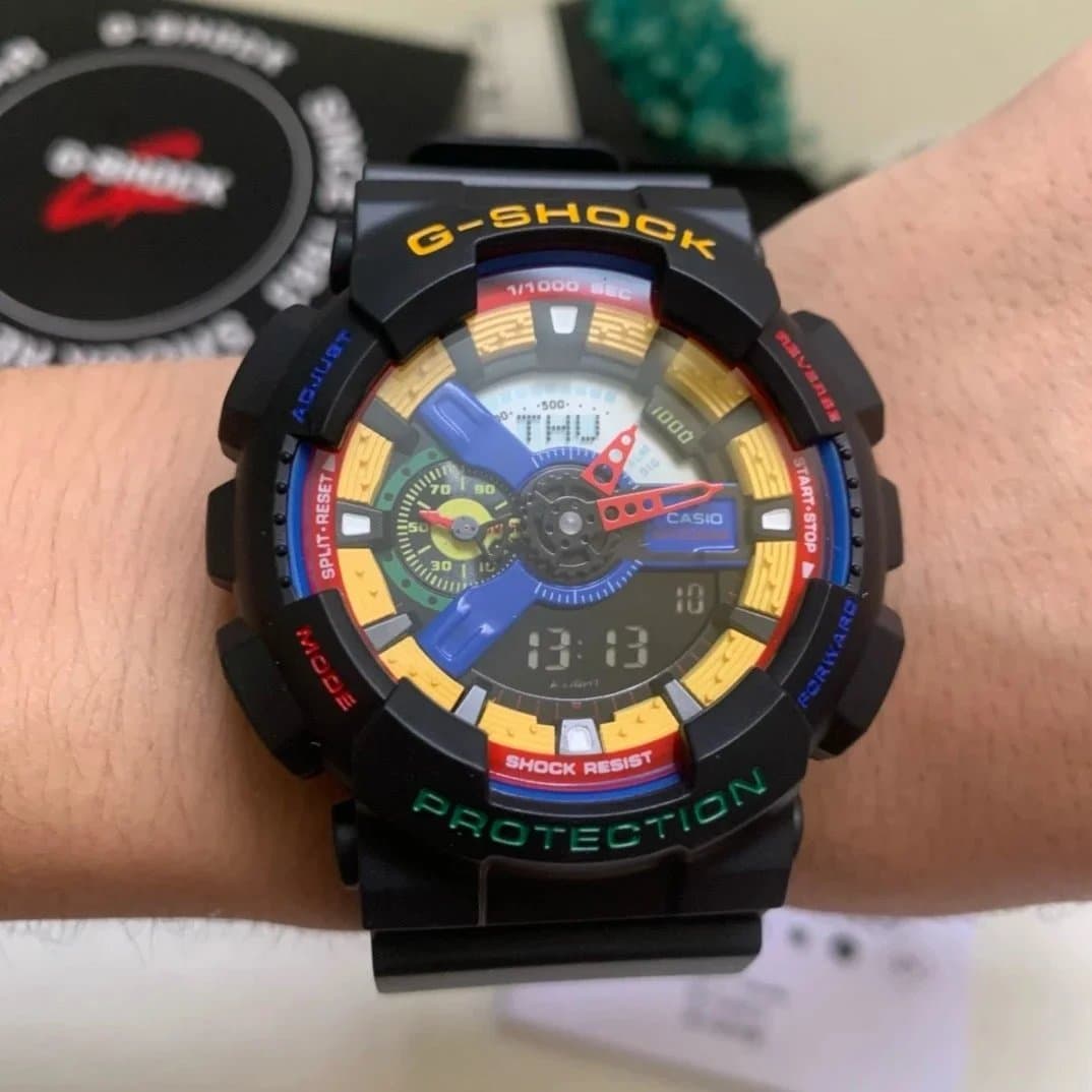 Casio G-Shock GA-110 White Blue Red — 26